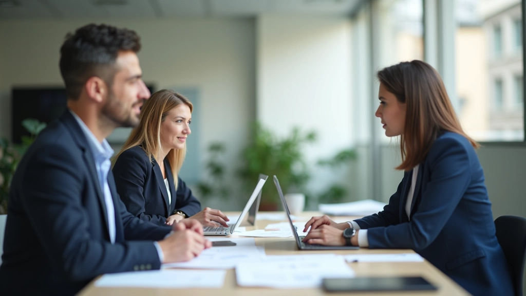 Team di consulenti che discute strategia digitale
